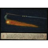 Komet zieht durch Nachthimmel