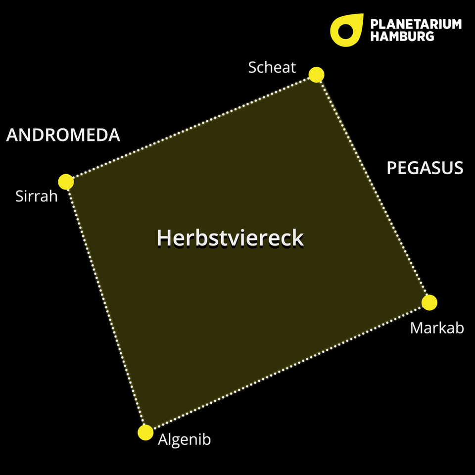 Nor is the Herbstviereck gut zu sehen. But the Wintersechseck is prominent in the Himmel