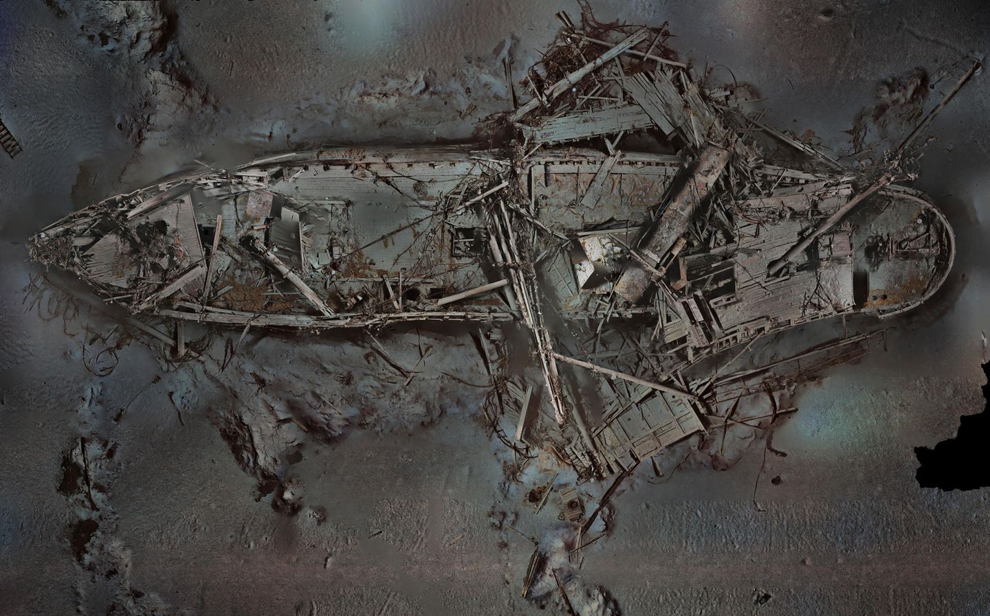 Ein vollständiger 3-D-Scan der "Endurance"