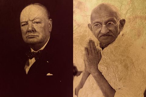 Winston Churchill und Gandhi