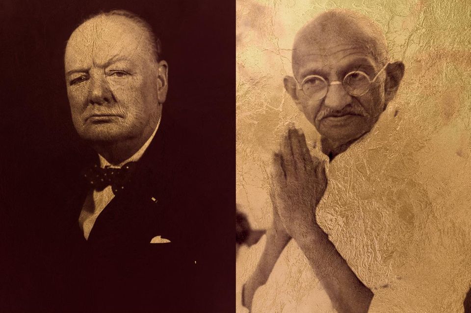 Winston Churchill und Gandhi 1.4989