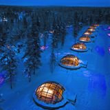 Iglus aus der Luft Kakslauttanen