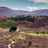 Eine Wanderhütte in den Highlands