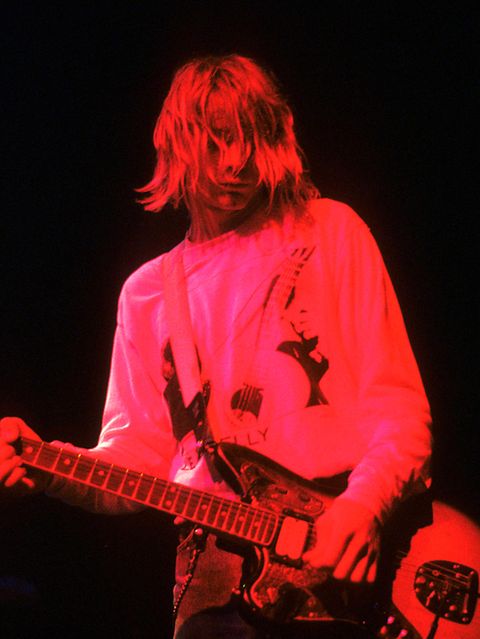 Kurt Cobain von Nirvana live im Astoria Theatre. London, 05.11.1991