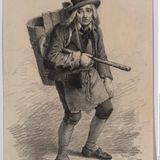 Mann trägt Holzgefäß