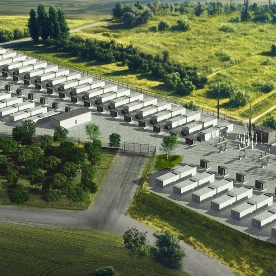 Rendering des Batteriegroßspeicheranlage in Alfeld