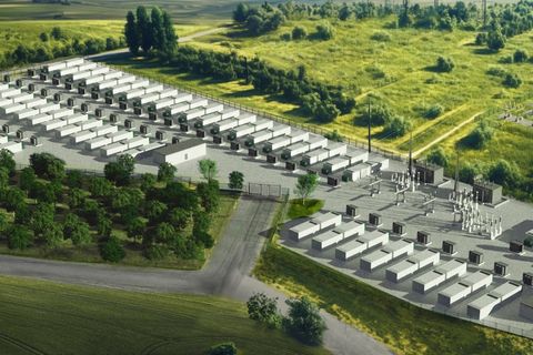 Rendering des Batteriegroßspeicheranlage in Alfeld