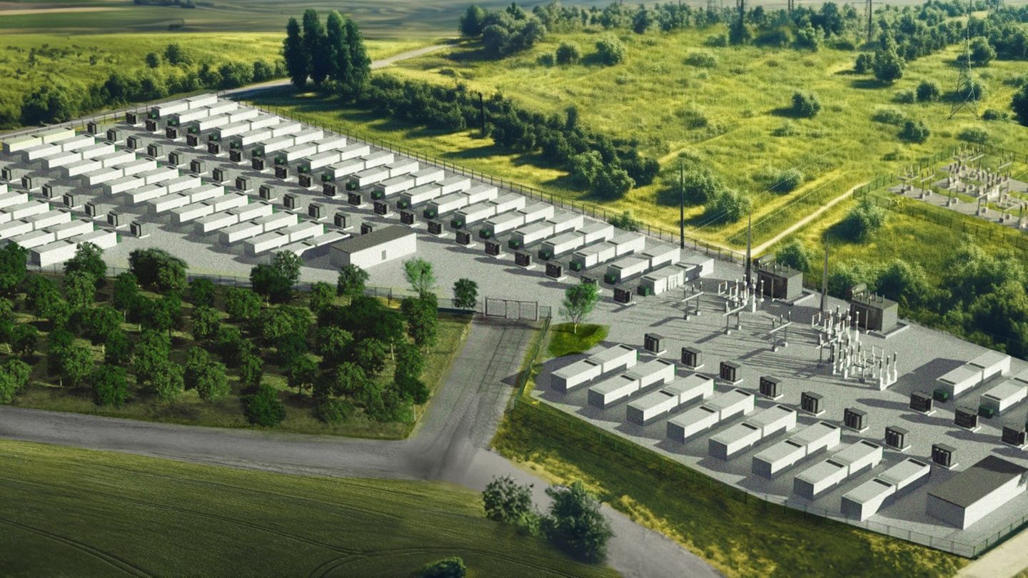 Rendering des Batteriegroßspeicheranlage in Alfeld