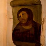 Ein verzerrtes Bild von Jesus in einer Kirche