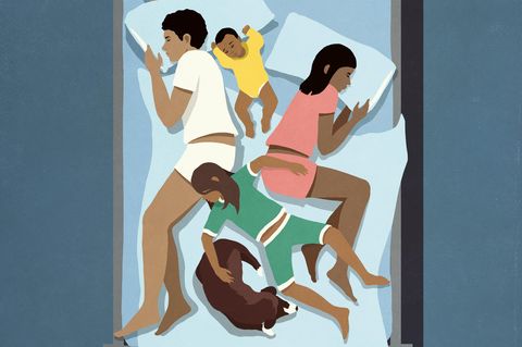 Die ganze Familie in einem Bett: Viele Jahrhhunderte lang teilten sich die Menschen die Schlafstätten, bis nur noch Paare zusammen schliefen.