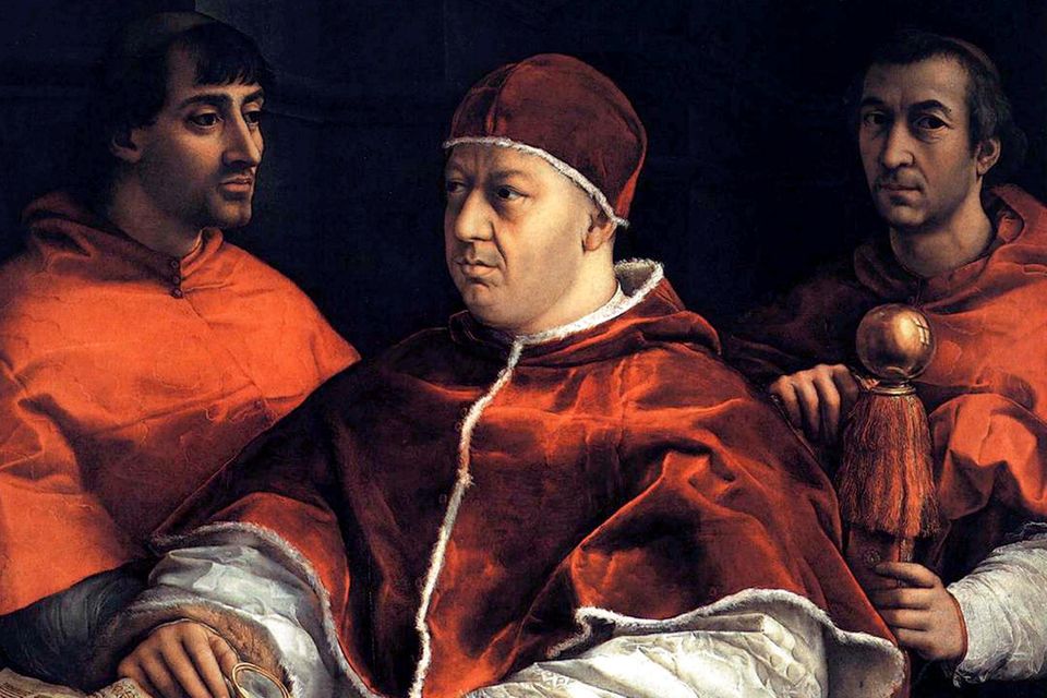 Papst Leo X. mit Dienern 0.769