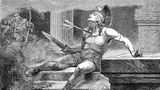 Alkibiades wird von einem Pfeil getroffen.