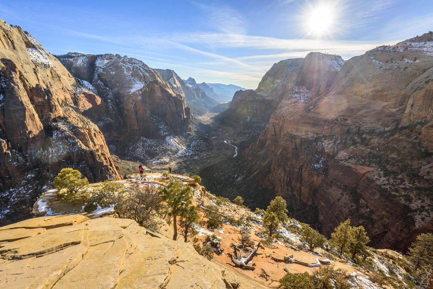 Ausblick von Angels Landing auf den Zion Canyon