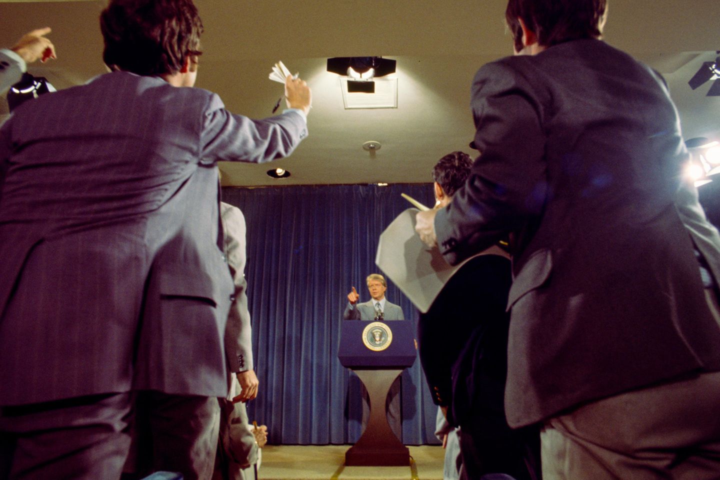 Jimmy Carters Massenbegnadigung Jimmy Carter auf einer Pressekonferenz