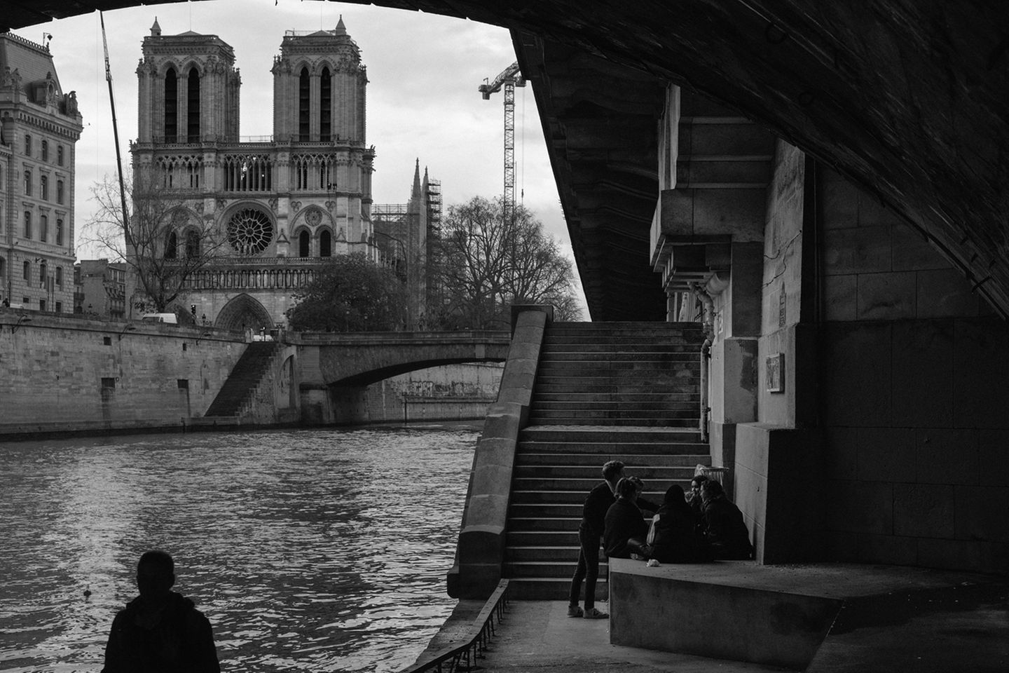 Blick von der Seine auf die Notre-Dame
