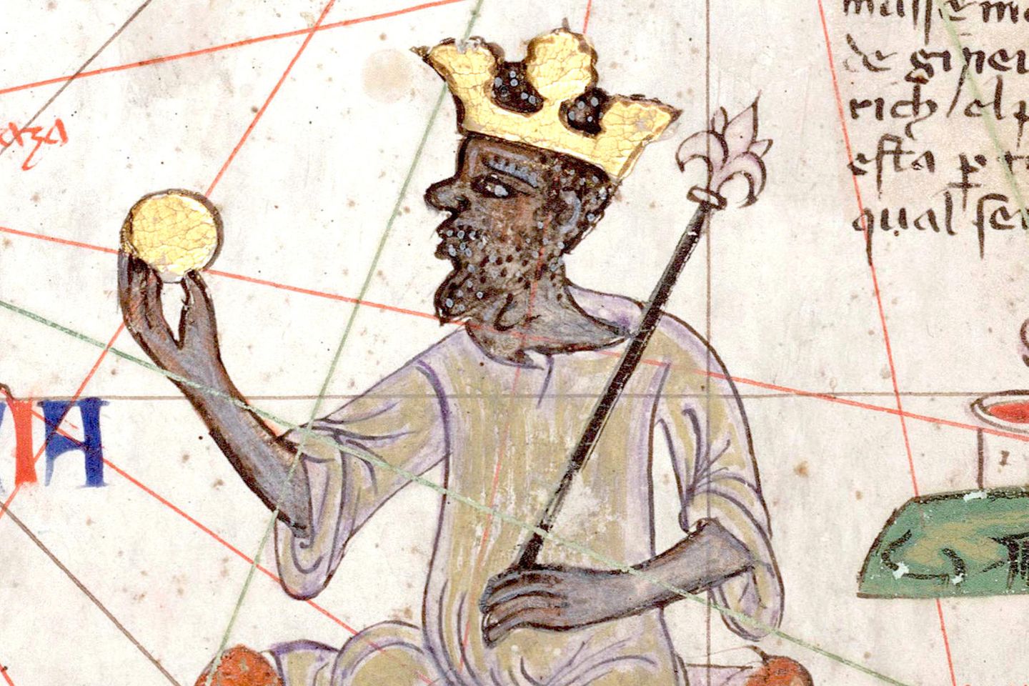 Der Goldkönig: Mansa Musa Mansa Musa hält Gold in seiner Hand