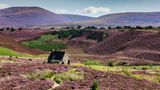 Eine Wanderhütte in den Highlands