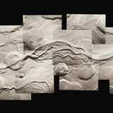 Dieses Mosaik aus 15 Bildern zeigt ein weit verzweigtes Kanalbett in den Mangala-Tälern. Welche Flüssigkeit hier einst strömte, ist noch nicht bekannt.