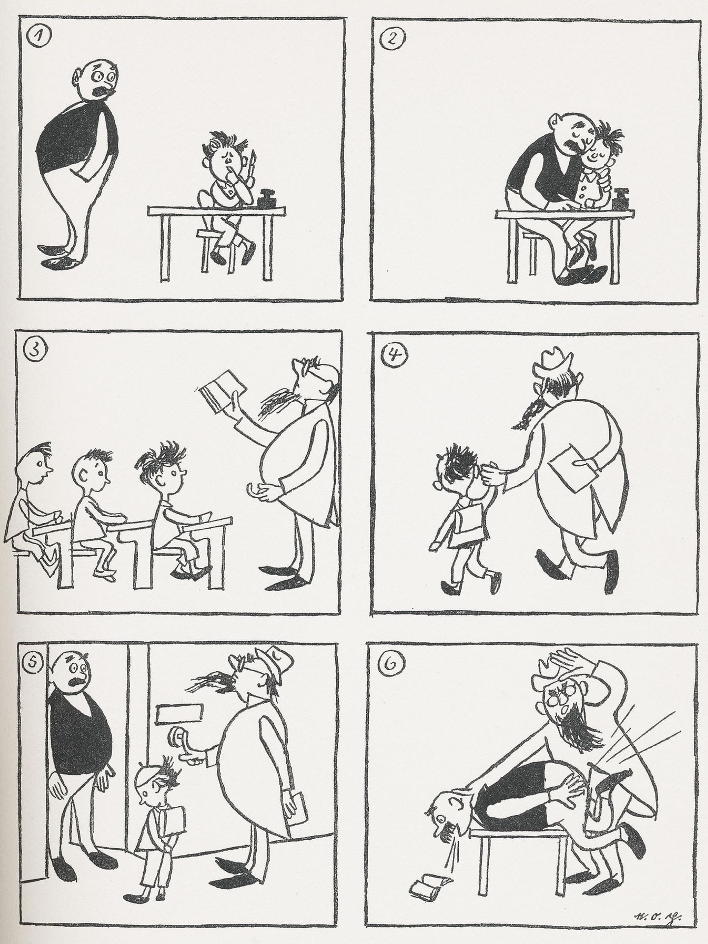Comic-Strip aus sechs Bildern