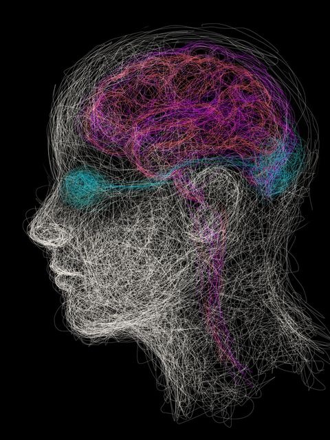 Abstrakte Illustration eines Kopfes