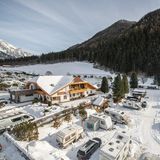 Campingplatz aus der Vogelperspektive
