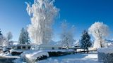 Campingplatz im Winter
