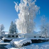 Campingplatz im Winter