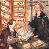 Jakob Fugger steht vor seinem Buchhalter