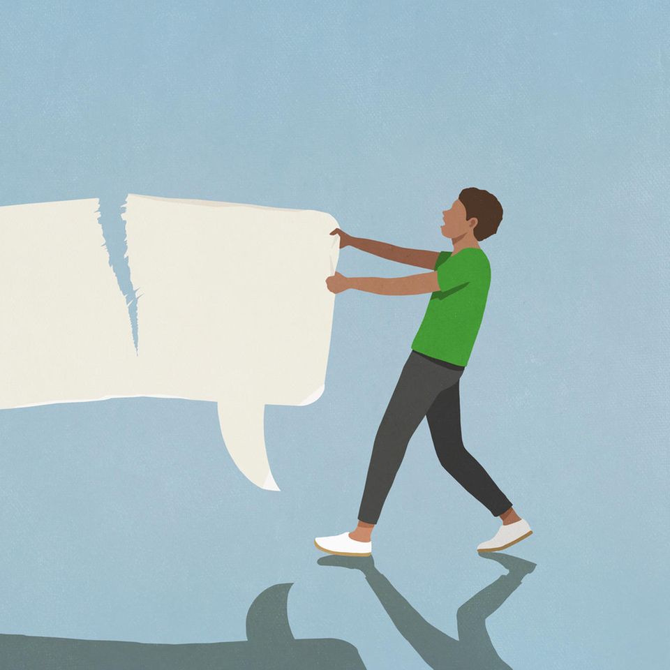 Illustration eines Paares im Streit