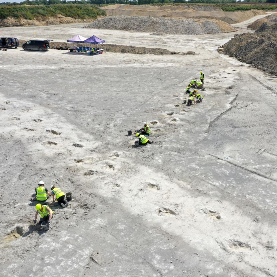 Der Steinbruch Oxfordshire Quarry Group liegt nordwestlich von London. Hier wurden die gigantischen Spuren entdeckt. 