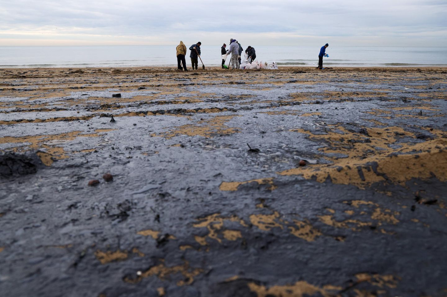 Naturkatastrophe durch Schweröl am Schwarzen Meer