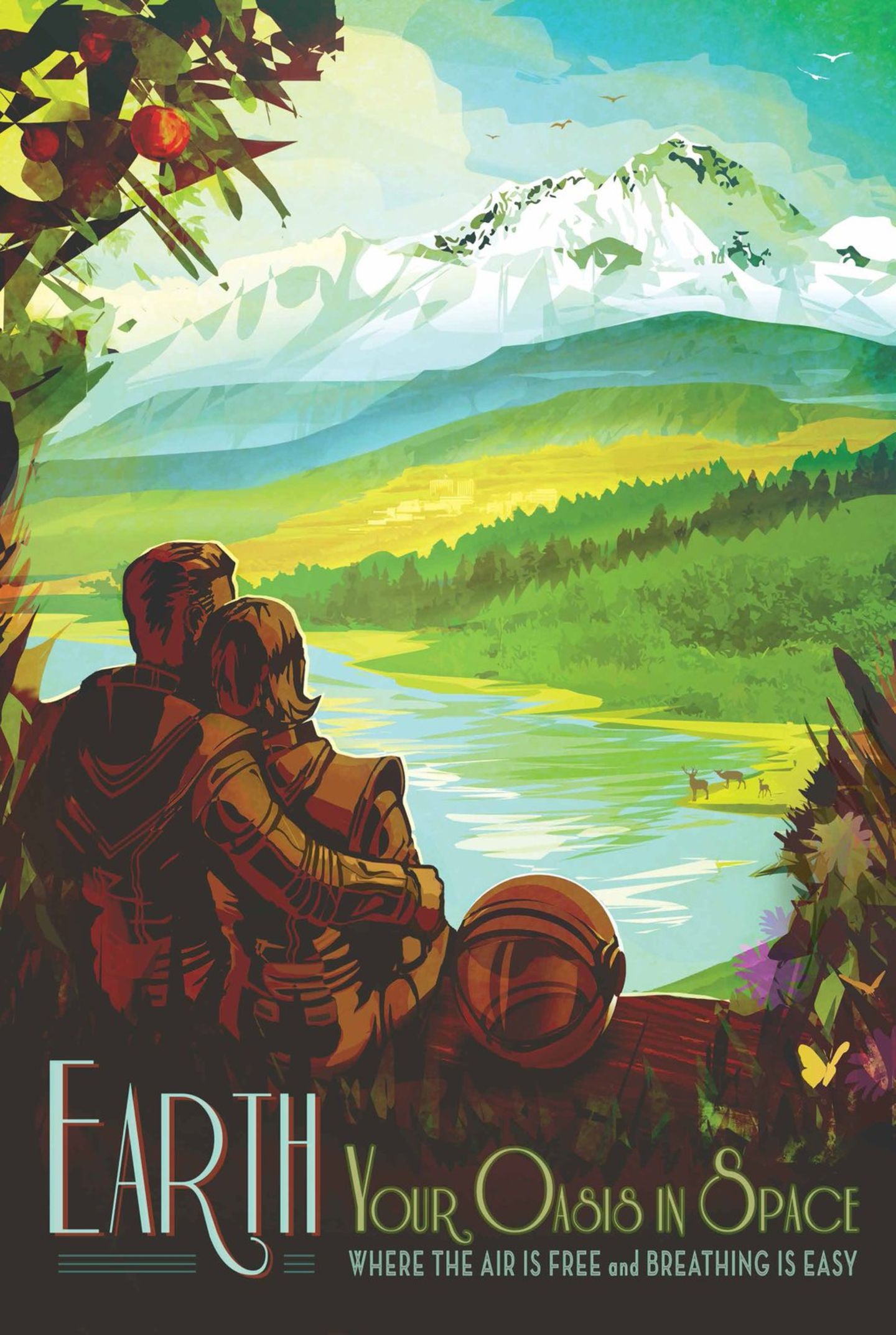 Ein paar vor einer Bergkulisse