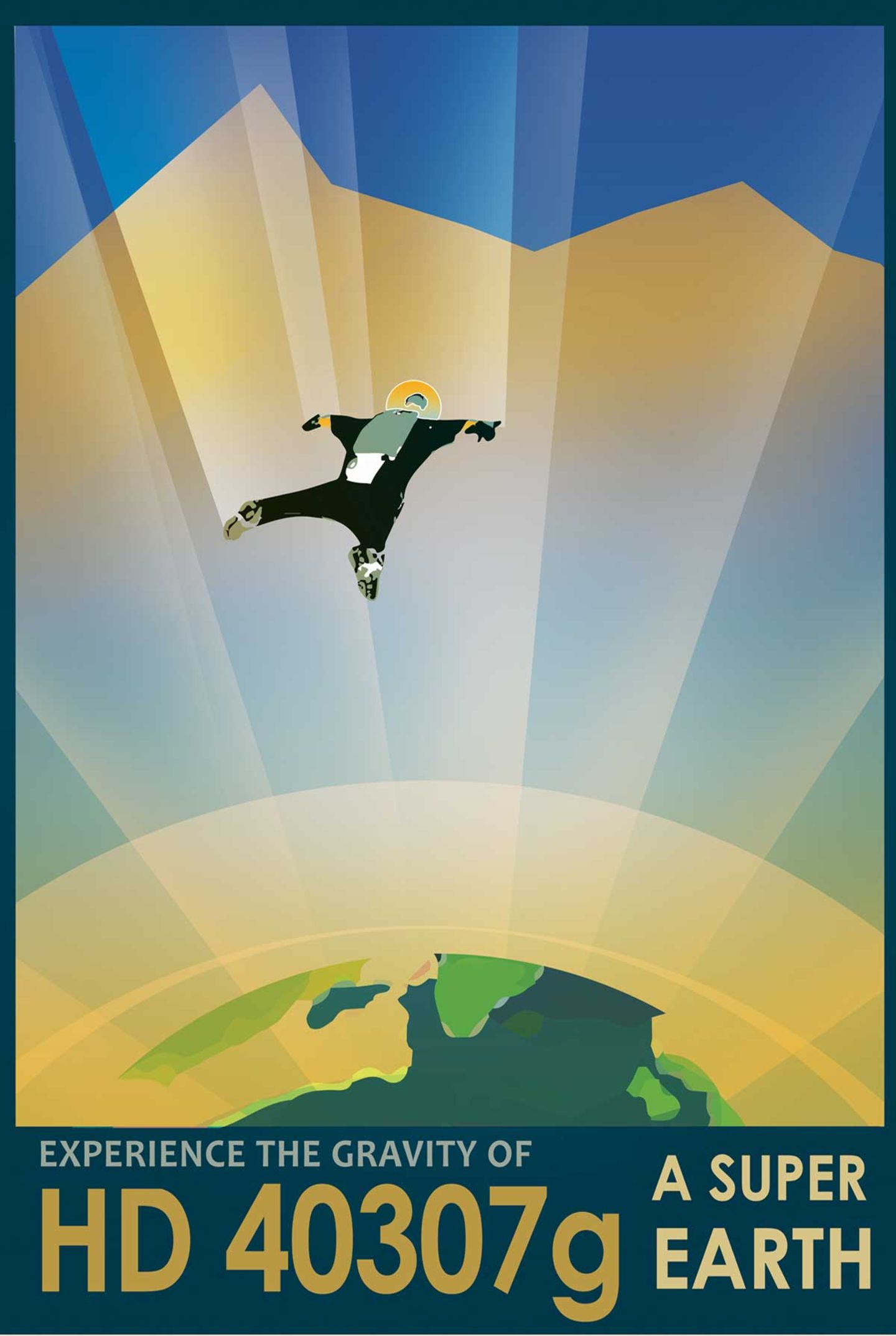 Poster mit Fallschirmspringer