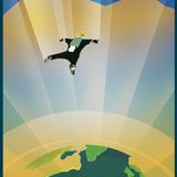 Poster mit Fallschirmspringer