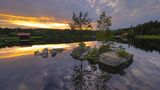 Der Fichtelsee bei Sonnenuntergang