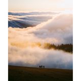 Nebel am Feldberg im Schwarzwald bei Sonnenaufgang