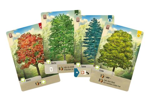 Bei vielen modernen Brettspielen dreht sich alles um die Natur - und um Bäume in vielen Formen und Grüntönen 