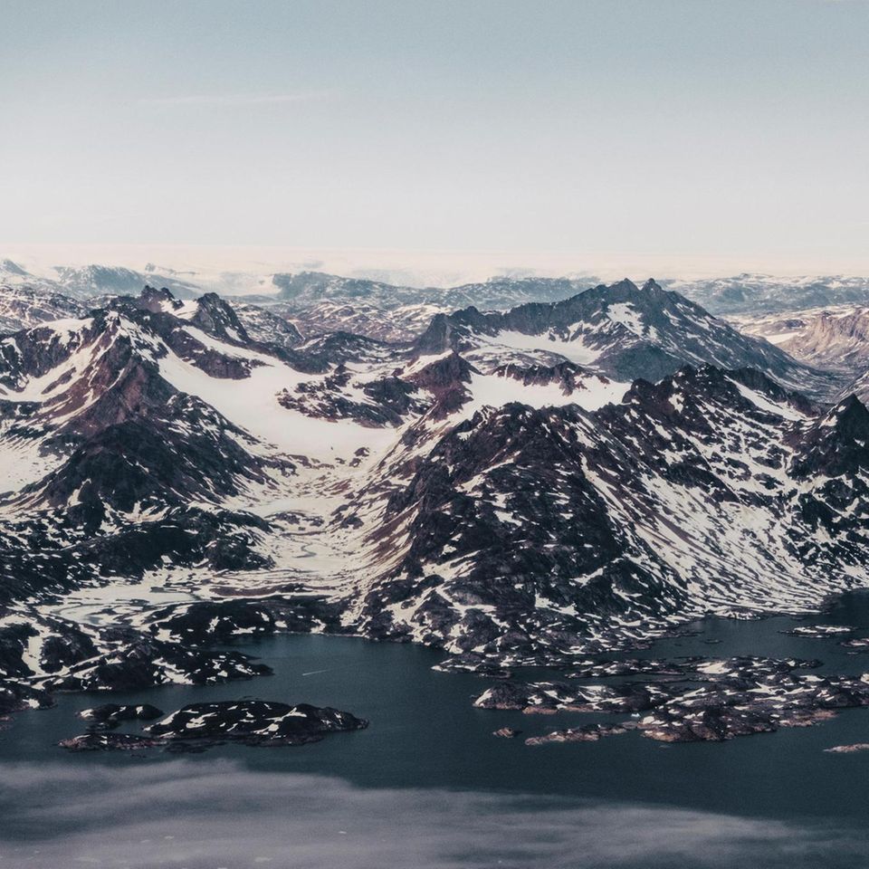 Grönland aus dem Flugzeug