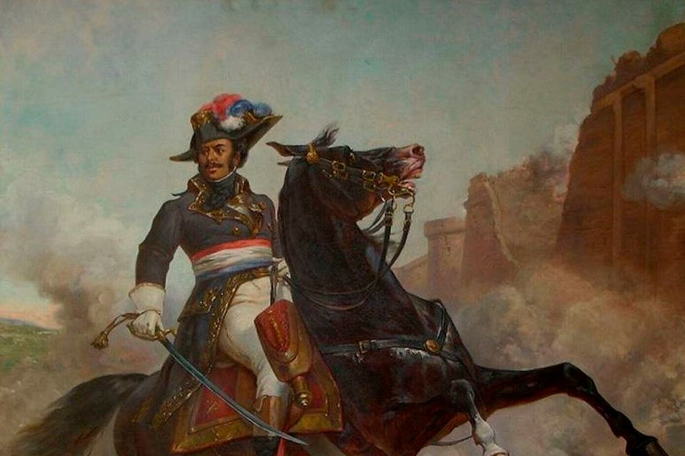Gemälde mit Thomas Alexandre Dumas auf einem Pferd 0.9632