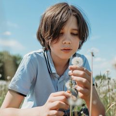 Durch immer neue Sinneseindrücke lernen Kinder, wie die Welt um sie herum beschaffen ist – etwa wie eine Pusteblume aussieht und warum ihre Samen durch die Luft fliegen