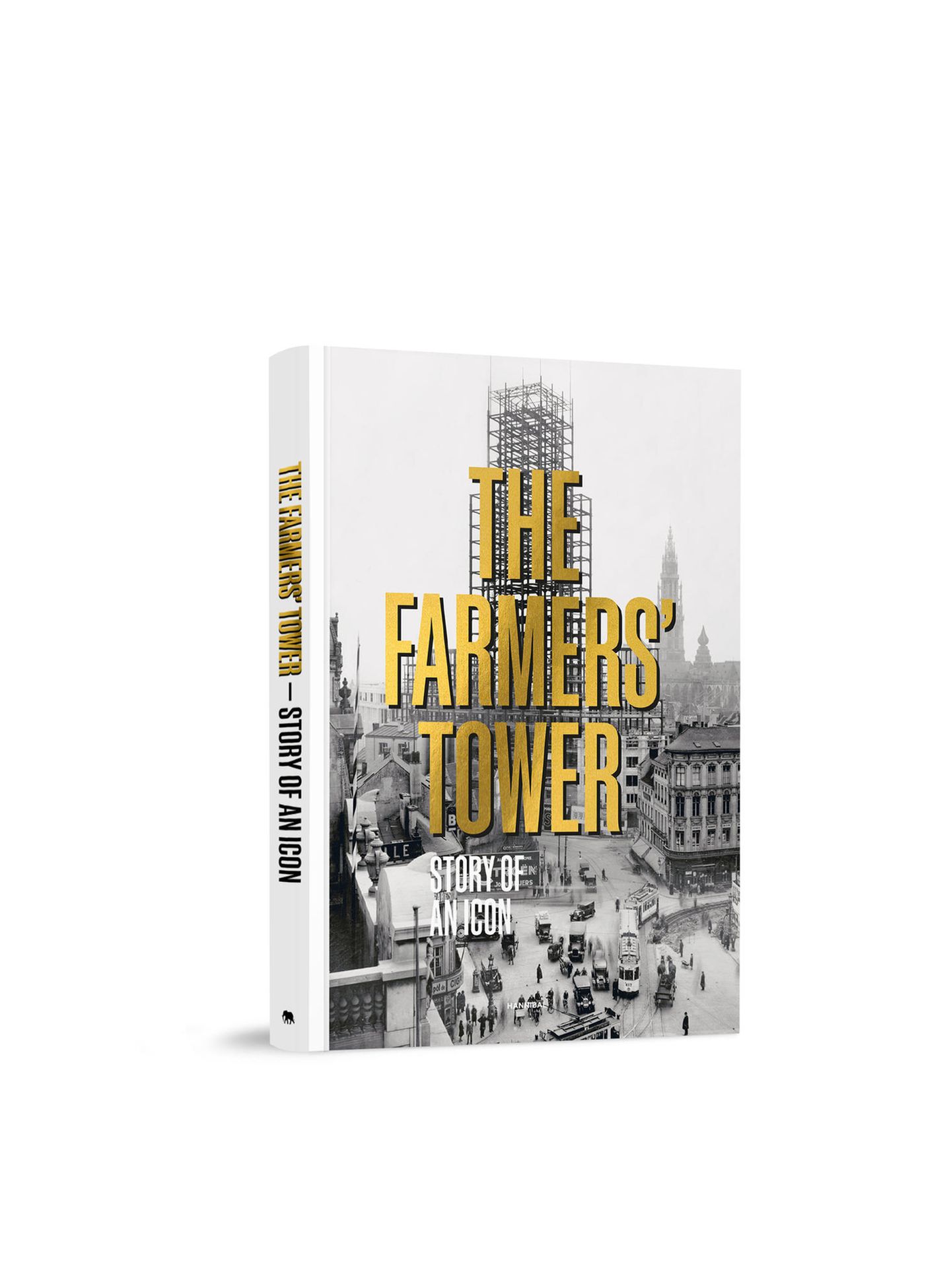 Buchcover "The Farmers' Tower zeigt eingerüstetes Hochhaus
