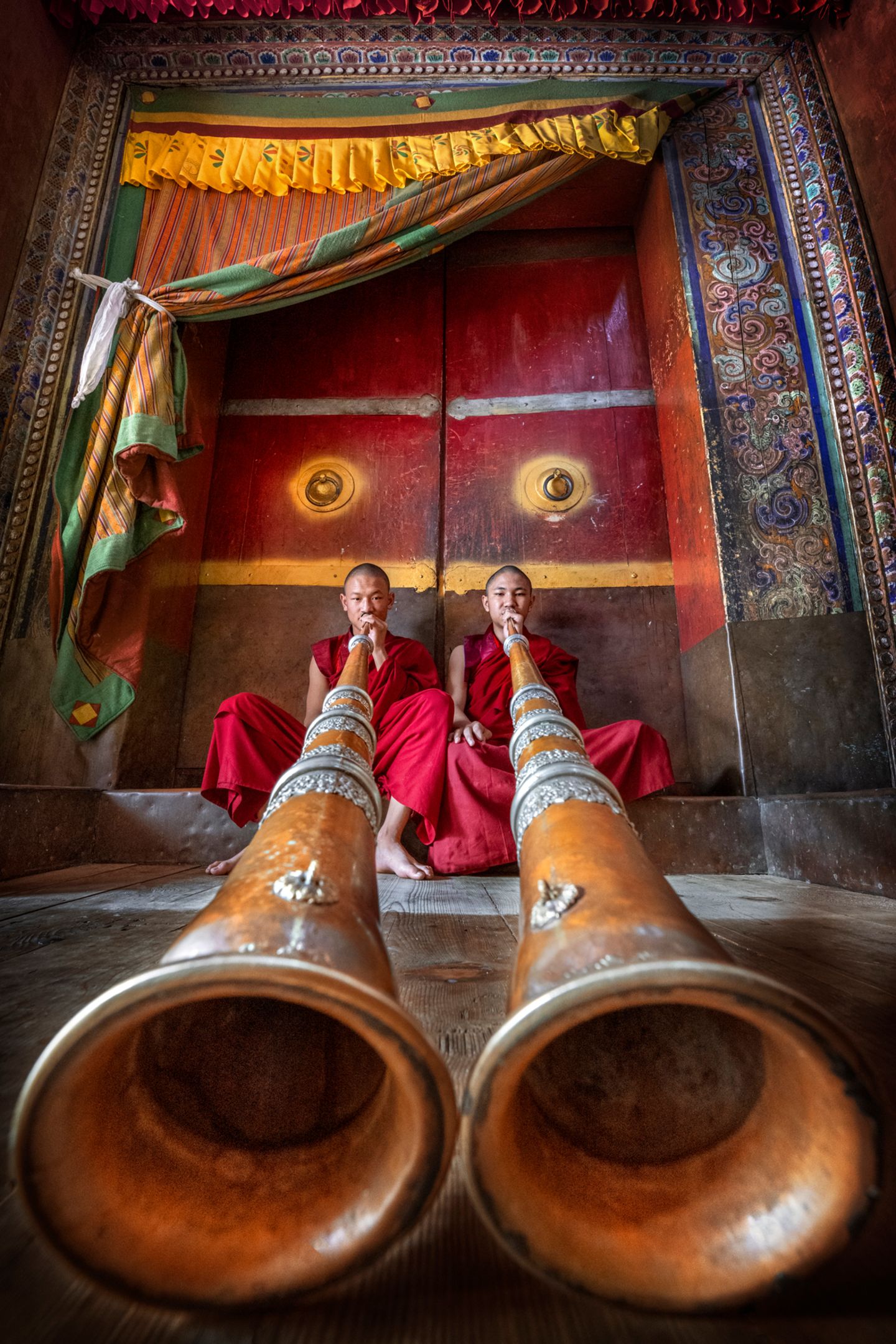 Das Bild zweier Mönche, die gemeinsam musizieren, wurde ebenfalls im Rahmen des Wettbewerbs ausgezeichnet. Fotografiert hat sie Ignacio Palacios aus Spanien.