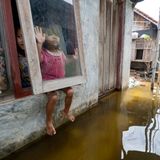 Eindrücklich fängt Alain Schroeder aus Belgien die Folgen einer Überschwemmung ein. Als wollte sie den Blick der Kamera erwidern, hebt das kleine Mädchen die Hand nach oben und presst sie an die Fensterscheibe. Die Jury hebt besonders an diesem Bild hervor, dass die Geste wie eine Brücke zwischen zwei Welten wirkt – eine Verbindung zwischen dem Einzelschicksal des Kindes und der Welt des Betrachters.     