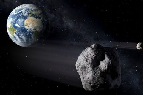 Asteroid und Erde
