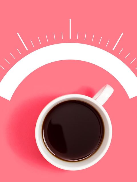 Illustration einer Kaffeetasse unter  Full Power Scala deren Henkel zum F zeigt