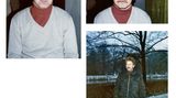 Mann maskiert sich mit Oberlippenbart