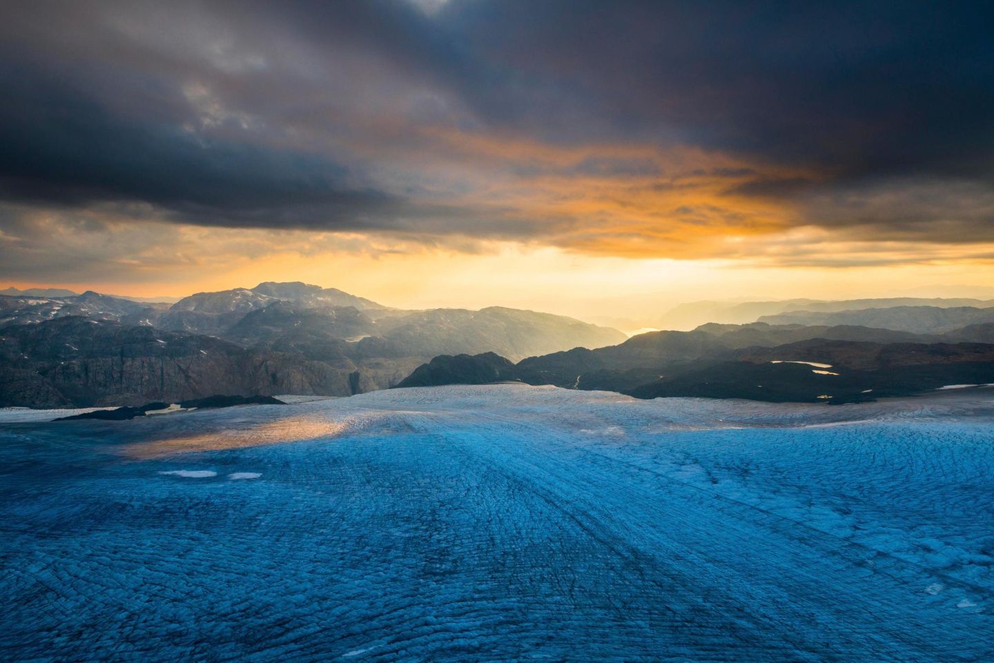 Luftaufnahme des Inlandeises, Grönland, Nordamerika Luftaufnahme des Inlandeises, Grönland, Nordamerika