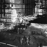 Gerüst im Innenraum der Semperoper