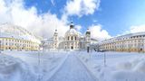 Kloster Ettal im Winter mit Schnee