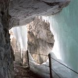 Partnachklamm im Winter mit Eiszapfen